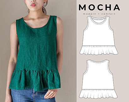 Alisa Sleeveless Top by IThinkSewDesign