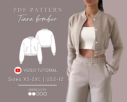 Tiana Bomber Jacket by Repattern