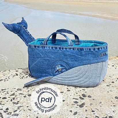 Whale basket sewing pattern BLUU by Jotdotshop