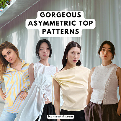 gorgeous asymmetric top sewing patterns for woven fabrics