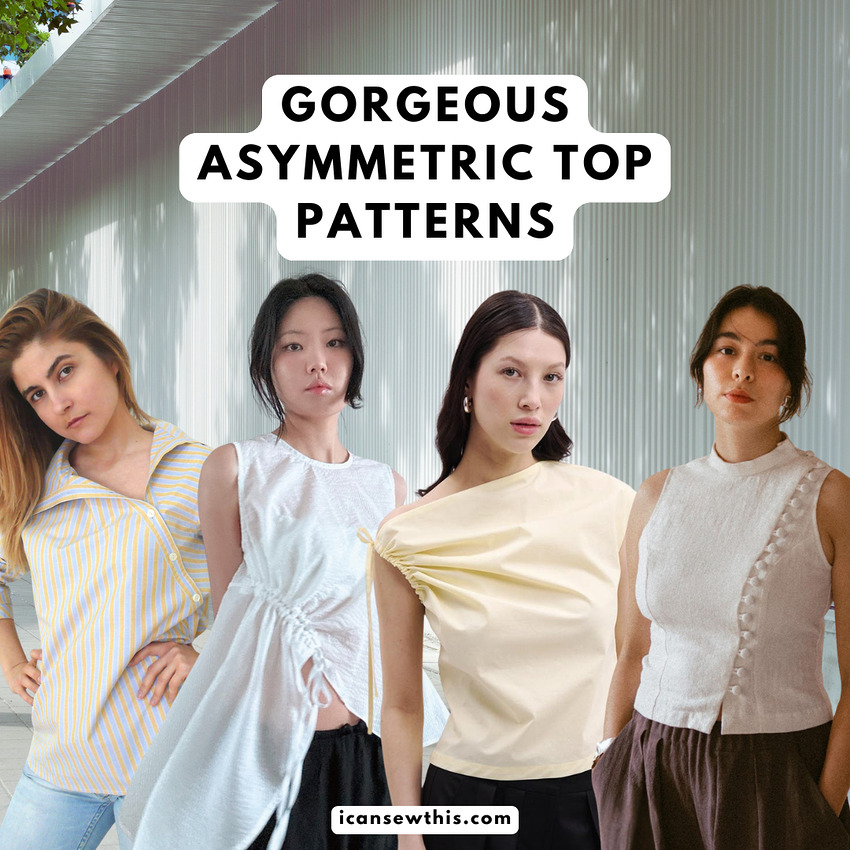 gorgeous asymmetric top sewing patterns for woven fabrics