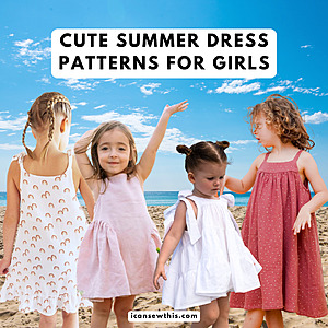 Cute summer dress sewing patterns for girls to sew this weekend - Easy DIY summer dress patterns for kids using woven fabrics