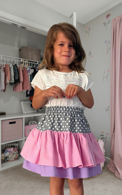 summer ruffle skirt for girls - sewing tutorial