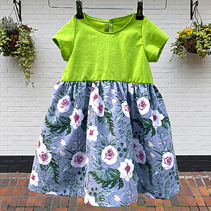 DIY gathered dress for girls sewing tutorial