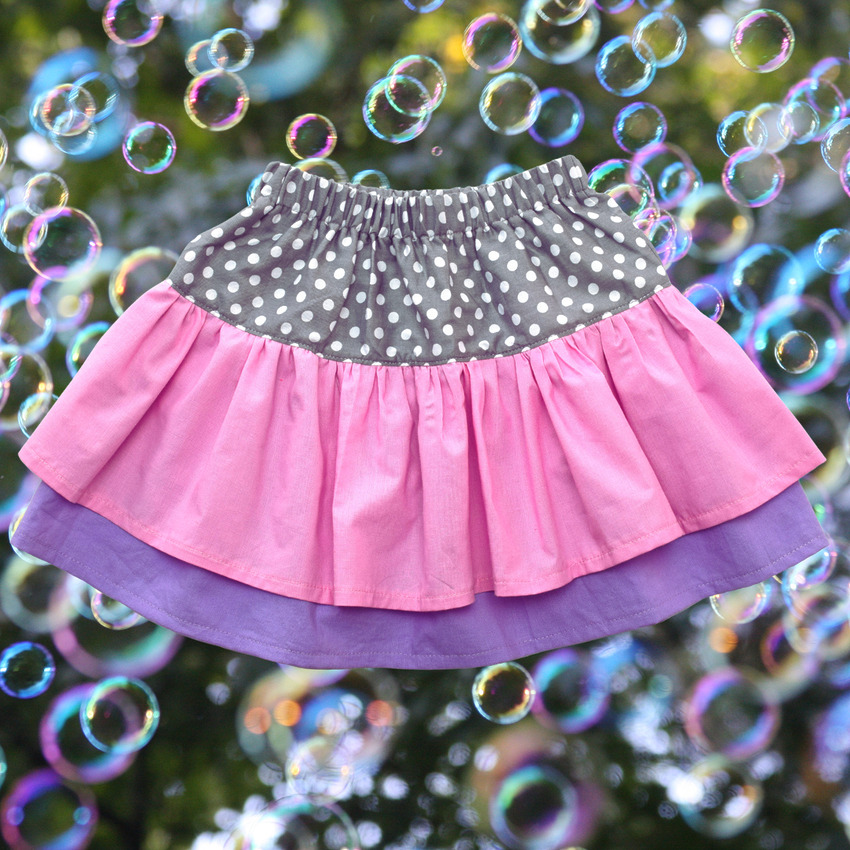 Create a perfect summer ruffle skirt for girls with this easy pattern