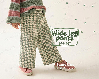 SweetPleatPatterns Kids Wide Leg Pants
