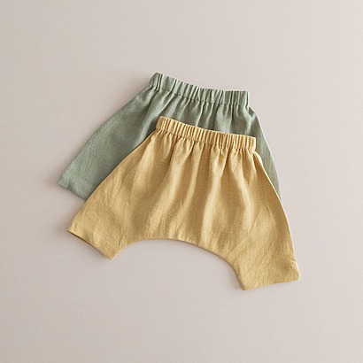 Woven harem pants by Roseandrailpatterns