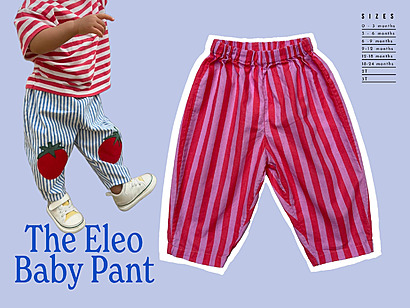 EleoAtelierShop Barrel Leg Baby Pants