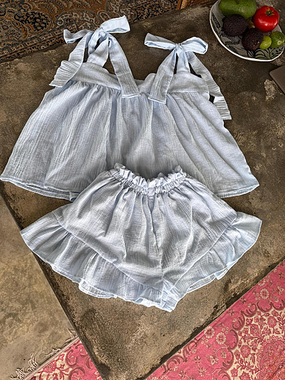 Ruffled Babydoll Pajama Set