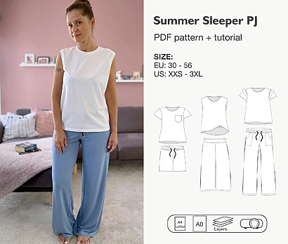 2-in-1 Women's PJ Set Pattern