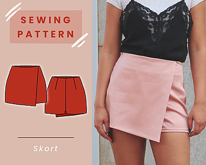 Elegant Side Zip Skort by Kiana Bonollo Designs