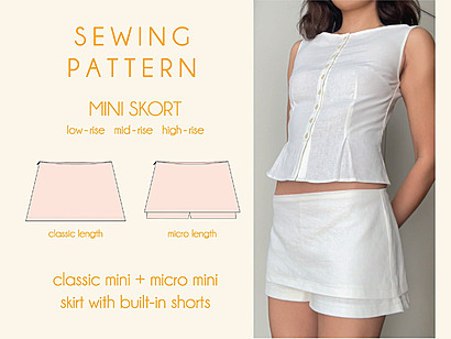 Mini Skort with Built-in Shorts by SewingWithJenn