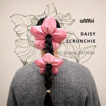 Daisy Scrunchie Pattern in Regular and Mini by AmbitiousEllePattern