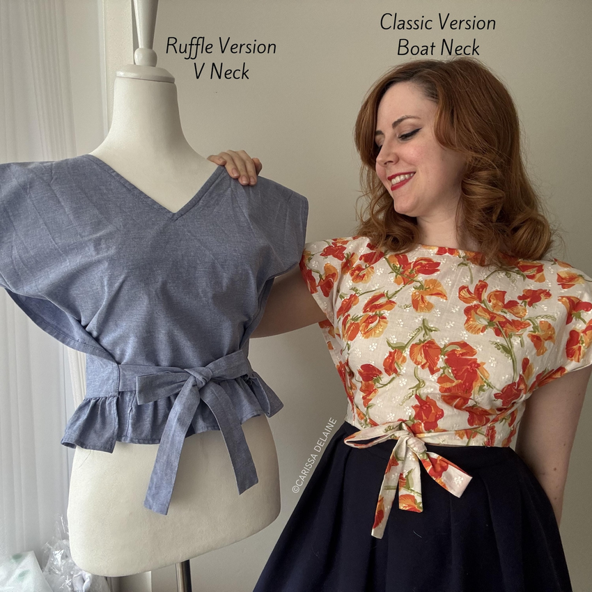 Double Wrap Blouse PDF Sewing Pattern by Carissa DeLaine