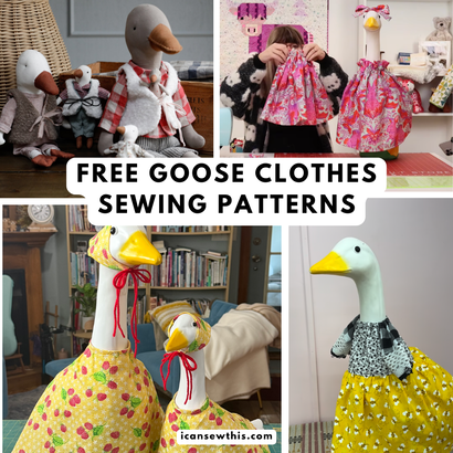 Free goose clothes sewing patterns: 6 easy DIY outfits - Easy DIY porch goose outfits: free sewing patterns and tutorials for beginners