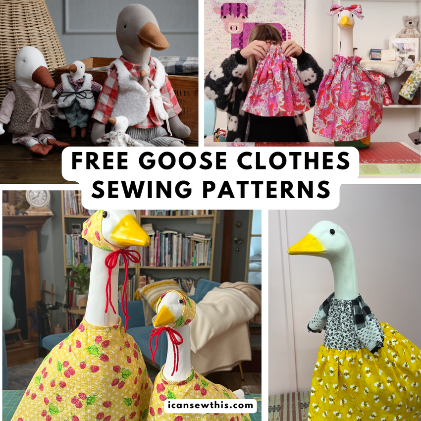 Free goose clothes sewing patterns: 6 easy DIY outfits - Easy DIY porch goose outfits: free sewing patterns and tutorials for beginners