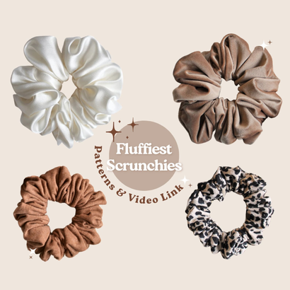 Big and Fluffy Scrunchies Pattern in 2 Sizes by LaceAntlersPatterns