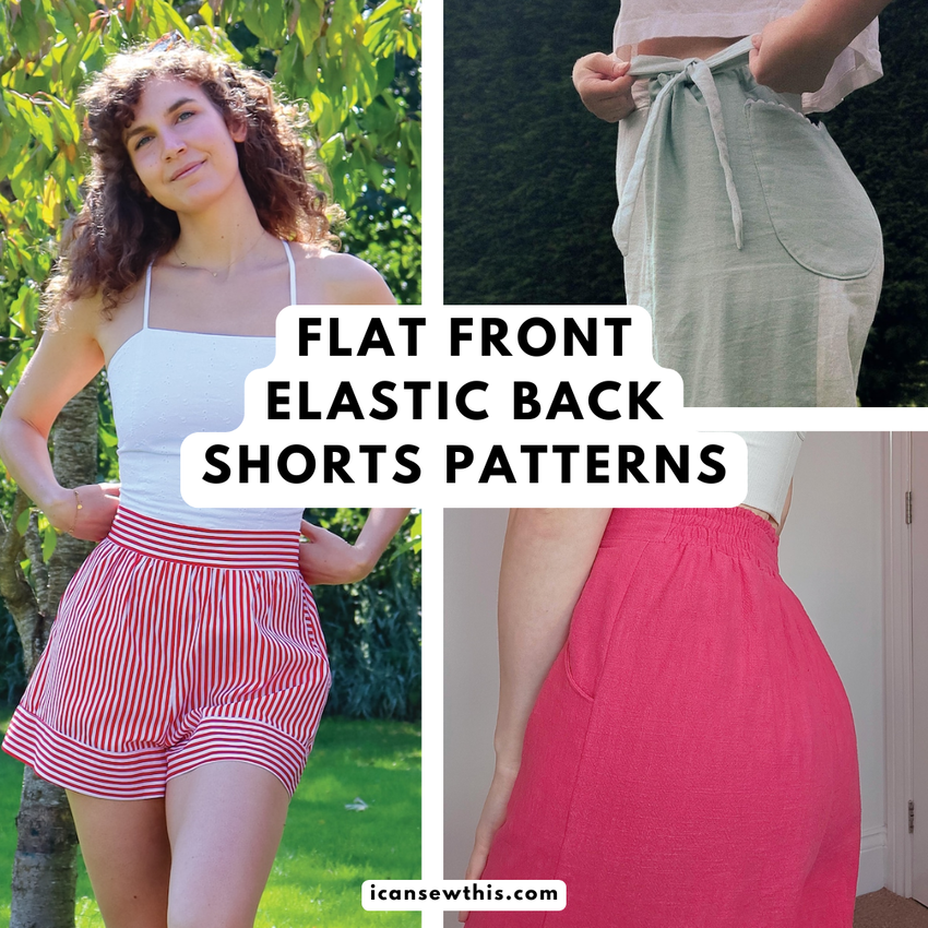 Best flat front elastic back shorts sewing patterns