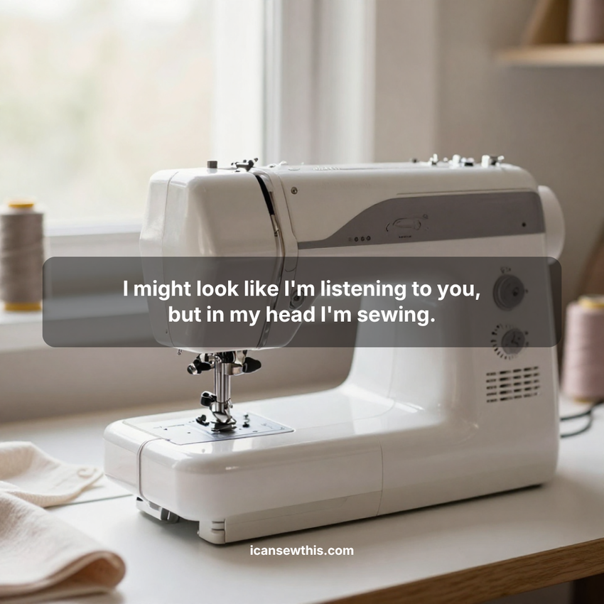 I might look like I am listening to what you are saying, but in my head, I am planning my next three DIY dresses.