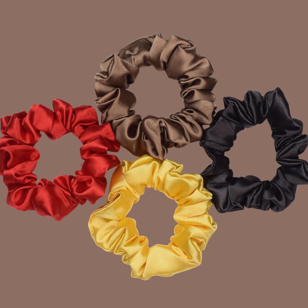 DIY satin scrunchies sewing tutorial for beginners