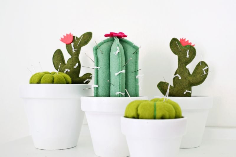 DIY Felt Cactus Pincushion Tutorial