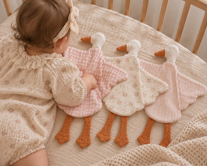 Muslin goose lovey with video guide by BlossomSewingStudio