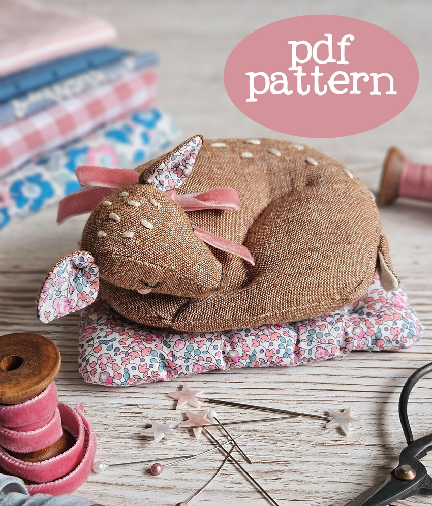Sleepy Daisy Deer Pincushion