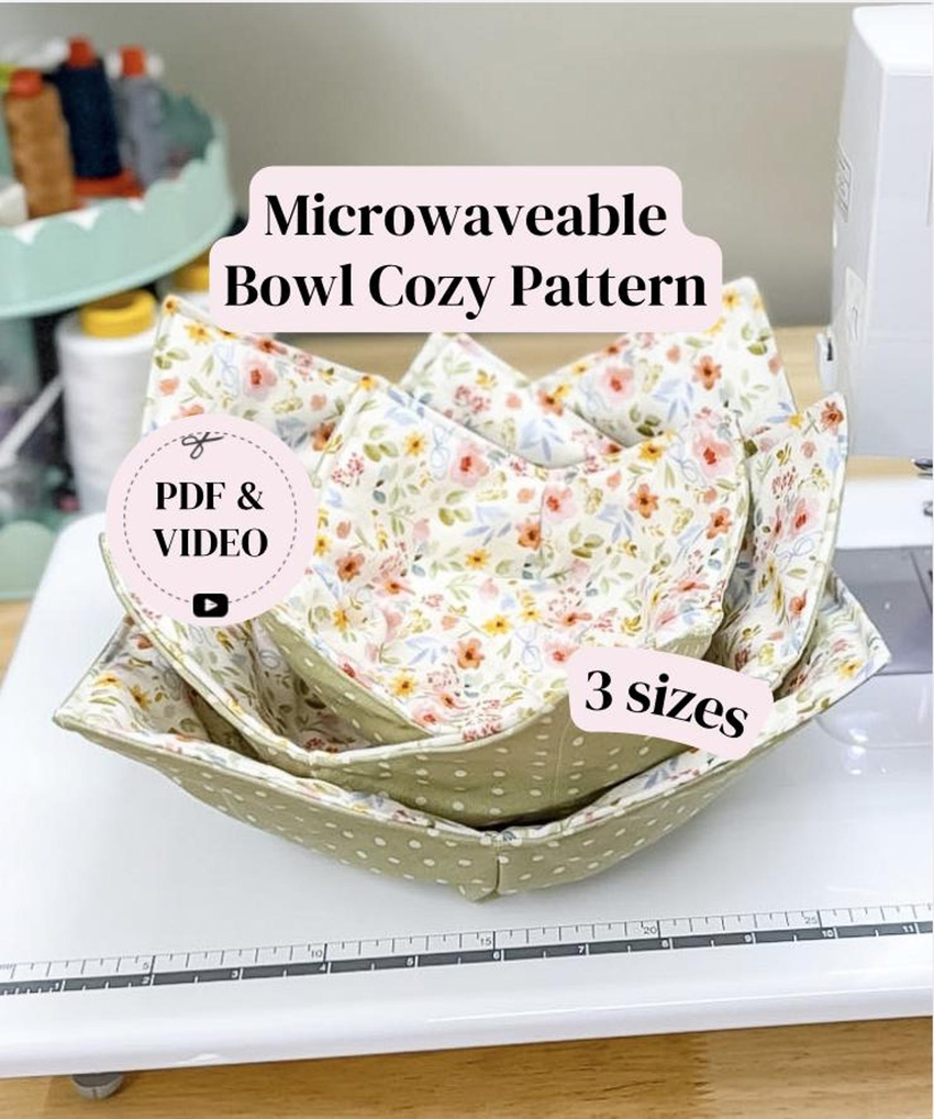 GingerPatchStudio microwave bowl cozy tutorial