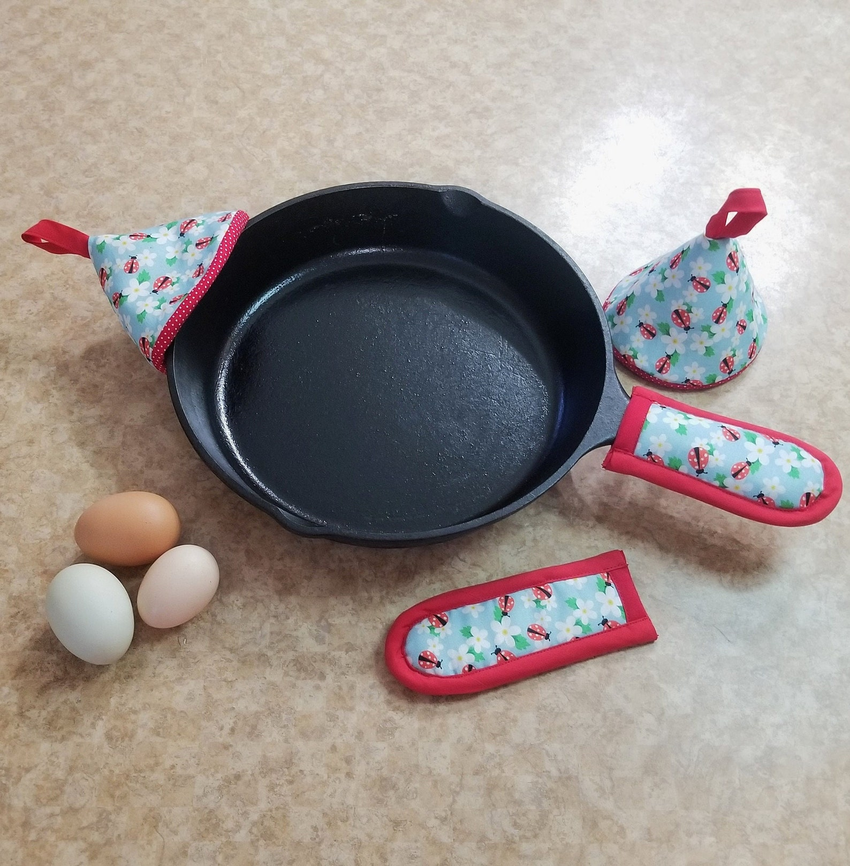 Cast iron skillet pan handle cover sewing pattern