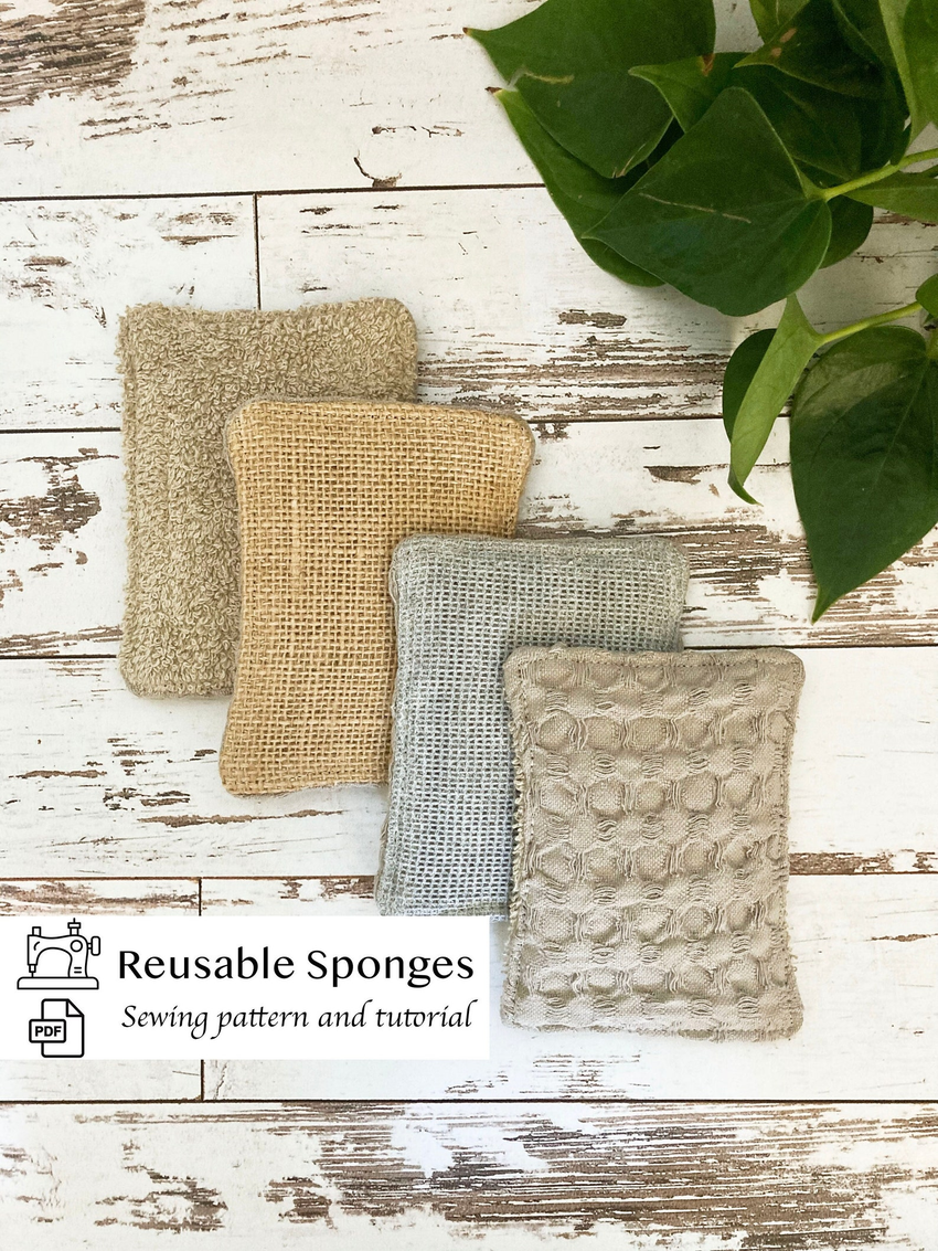 Washable kitchen sponges sewing pattern