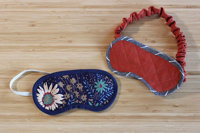 Sustainable scrap-buster sleep mask by Helen's Closet Patterns (free pattern)