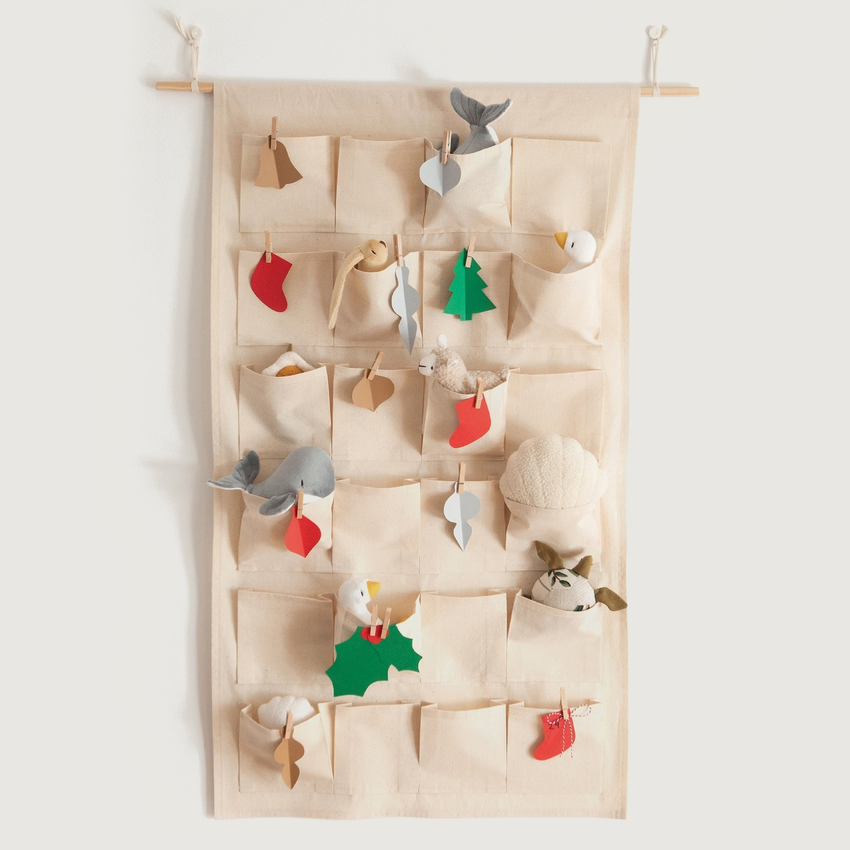 Deep-pocket nursery toy organizer and calendar