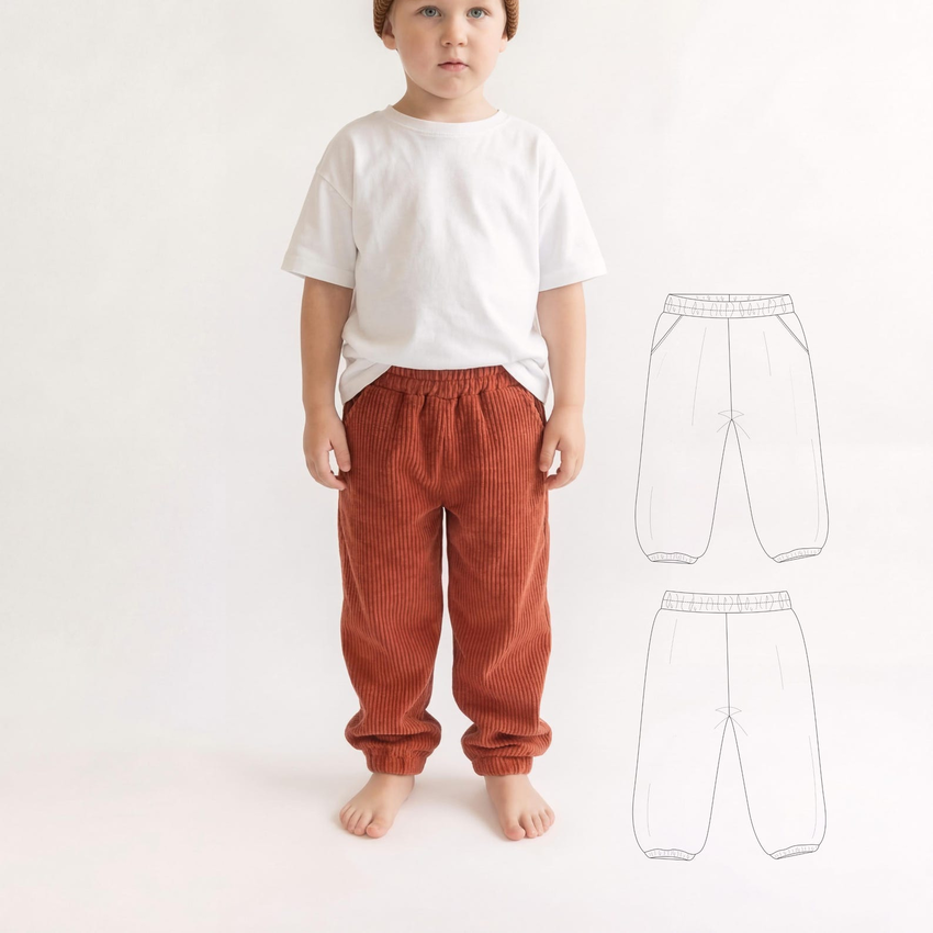 Loose Fit Boys Pants by MadeByMePatterns