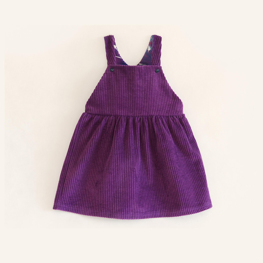 Kids Gathered Pinafore Dress by MadeByMePatterns