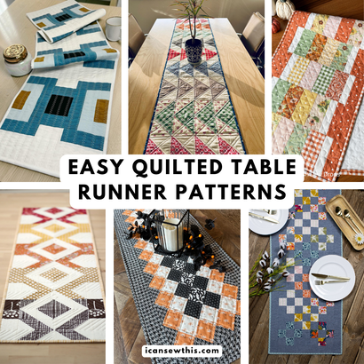 Simple quilted table runner patterns perfect for quick beginner projects