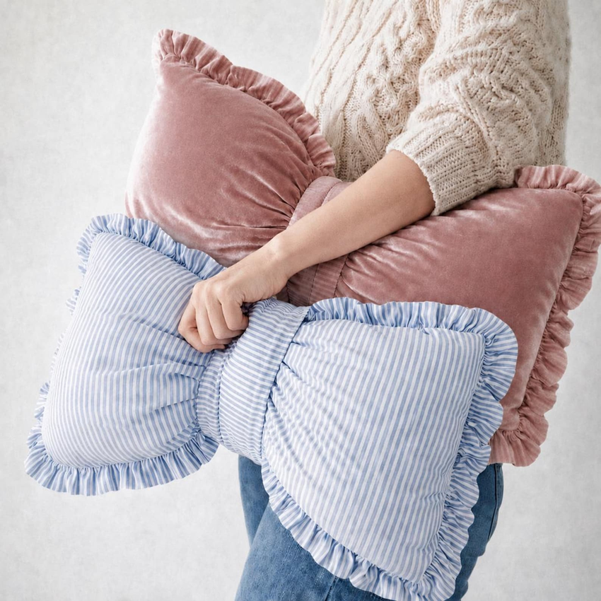 Bow-Shaped Cushion by CheriDemeterPatterns
