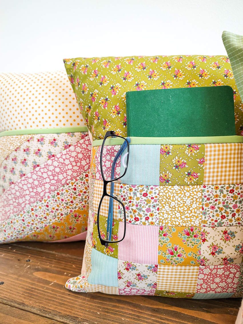 Quilt-As-You-Go Pocket Pillow by TheJuneThimble