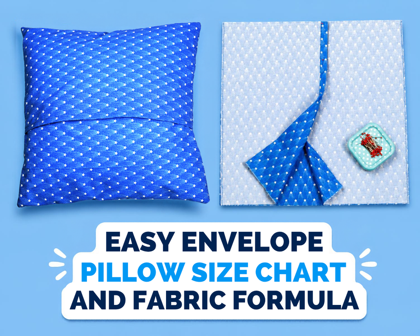 DIY envelope pillow cover measurements for any size cushion
