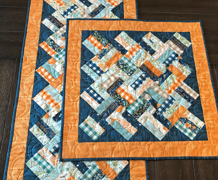 Braided Squares Table Runner & Topper Pattern PDF Version - Cuddle Cat Quiltworks