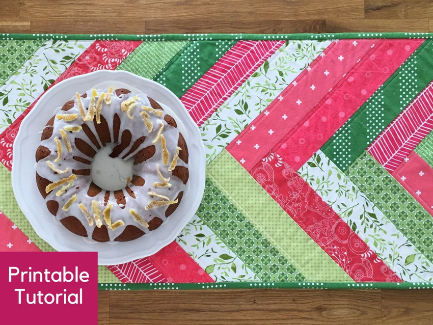 Modern Braid Table Runner Quilt Tutorial: Scrappy Beginner Pattern