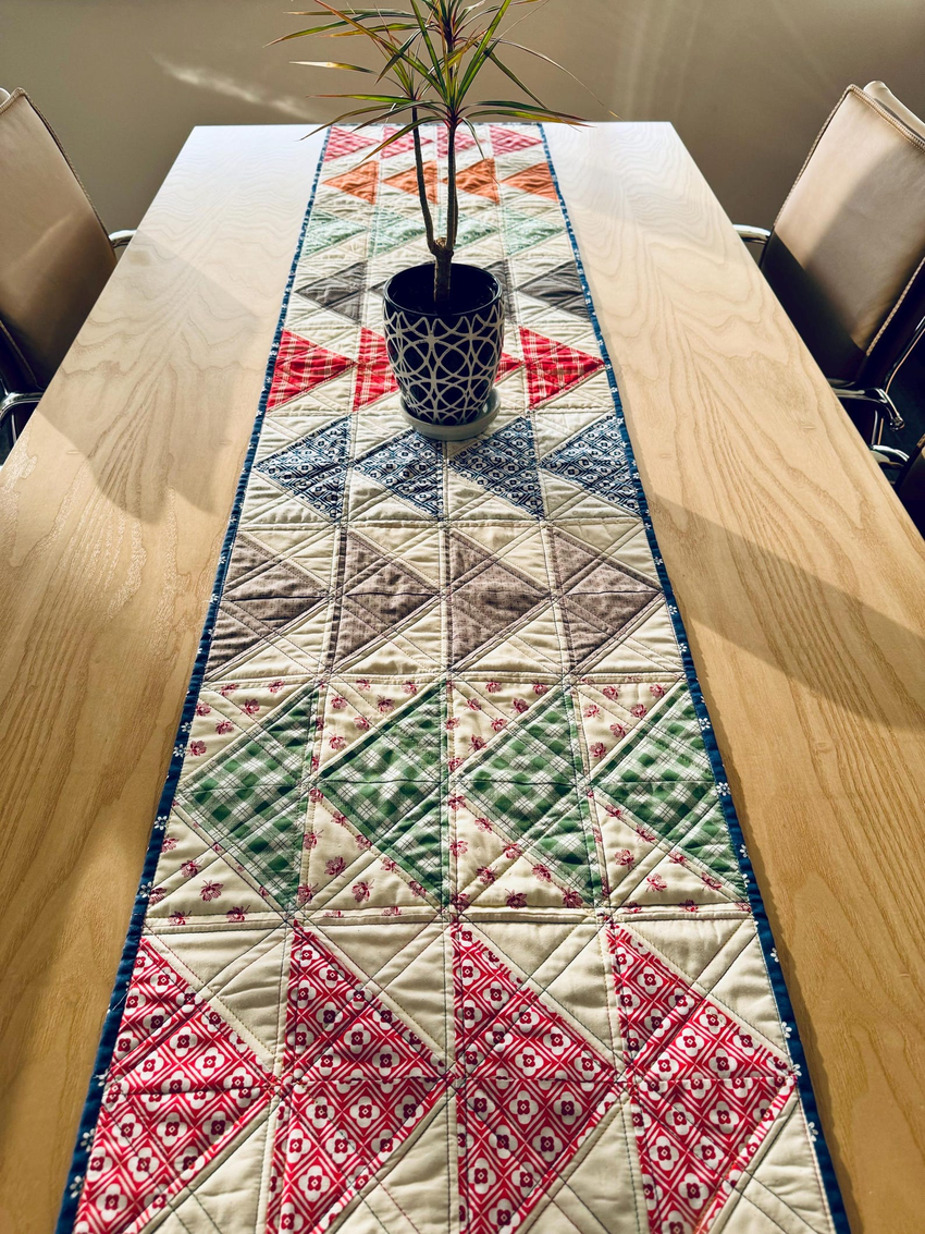 Flying Geese Table Runner Quilt Pattern – Easy Modern Quilt PDF by SewNikkiCo