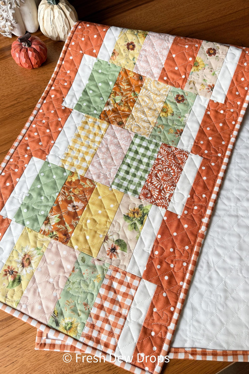Charming Ripples DIGITAL PDF Quilt Pattern: easy precut charm pack squares table runner