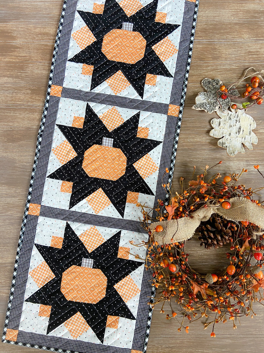 Sewing Pattern: Pumpkin Run (table runner)