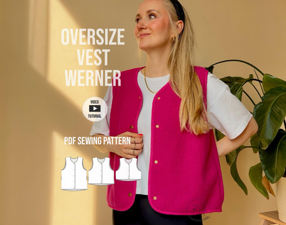 Werner Oversize Vest PDF Sewing Pattern by sewingmachina