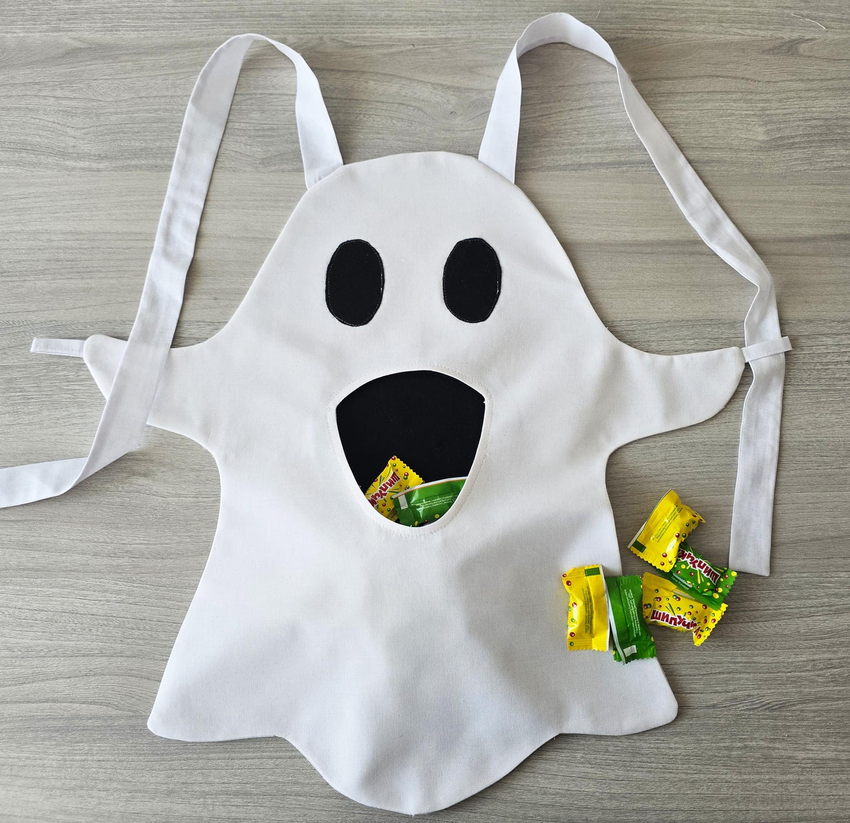 ghost crossback apron candy bag pattern