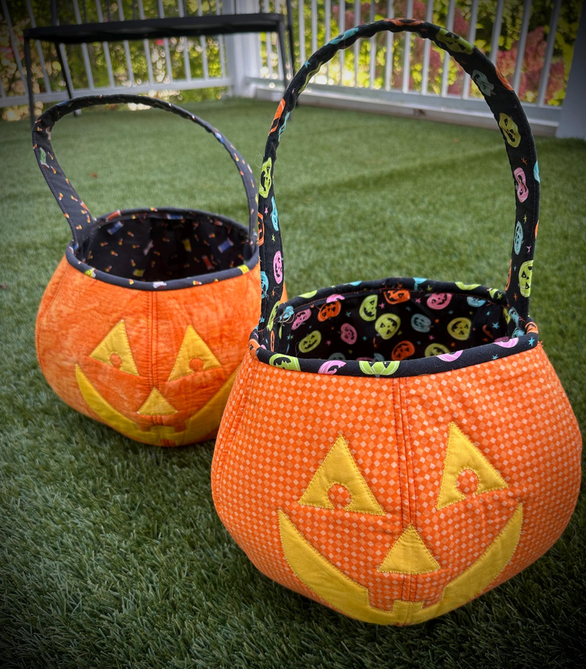 Quilted pumpkin tote for serious candy hauls