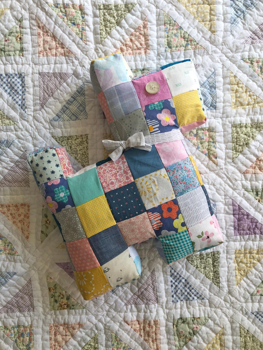 Scrappy patchwork dog quilt kit by KiriousDesignCo