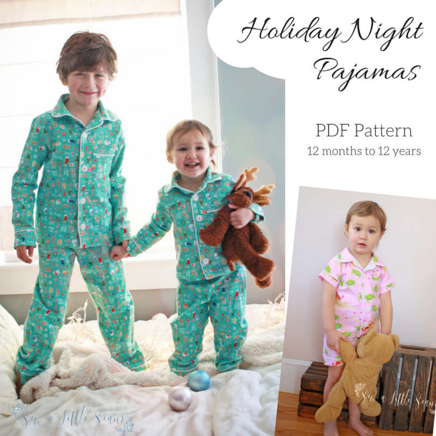 Sewalittleseam Holiday Night Pajama PDF Pattern