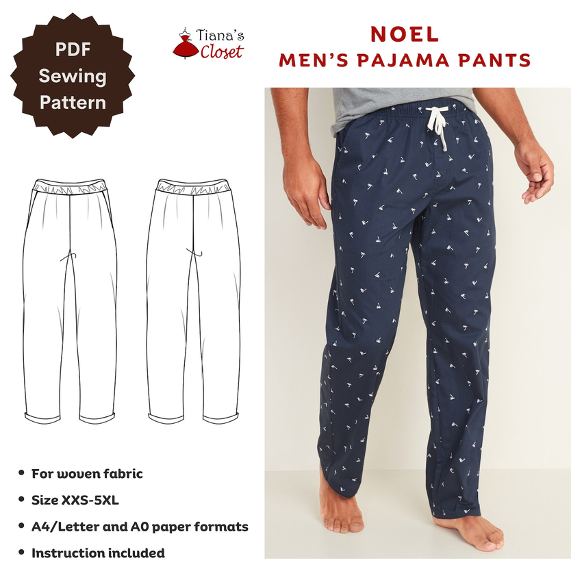 TianasClosetPatterns Noel Pajama Pants Pattern