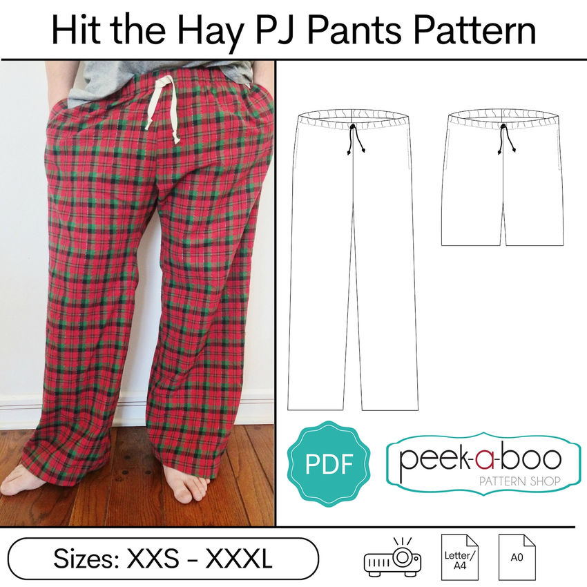 Hit the Hay Pajama Pants by PeekabooPatternShop